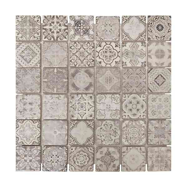 Mosaïque Rabat Travertin Décoré TR05, Plaque 30,5 x 30,5 x 1 cm