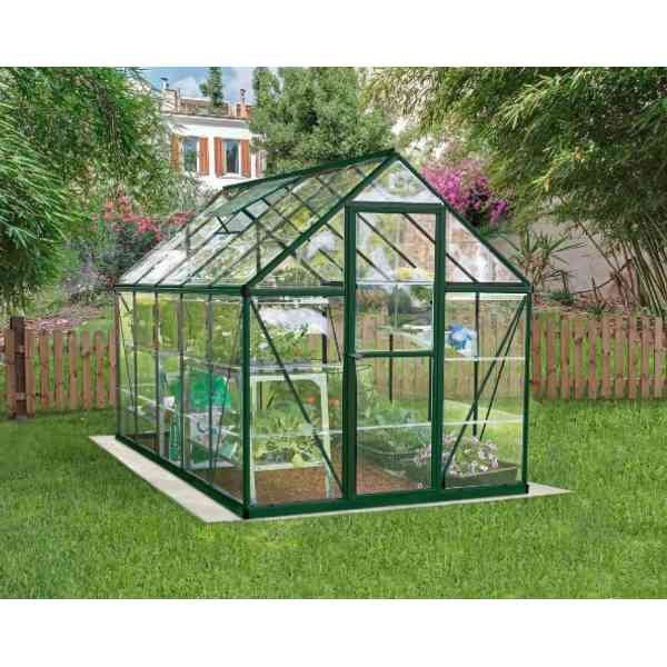 Serre de Jardin Polycarbonate Aluminium Canopia Harmony 6,6 m² Vert