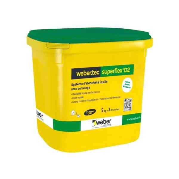 Etanchéité Liquide Sous Carrelage Webertec Superflex D2 Sac 15 kg