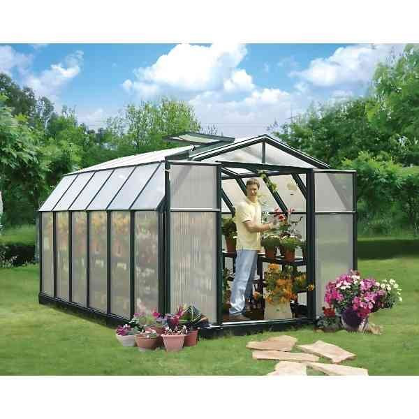 Serre de Jardin Polycarbonate PVC Canopia Hobby 9,1 m² Vert Grange