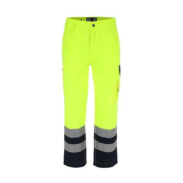 Pantalon de Travail Herock Olympus High Viz Jaune/Bleu Marine