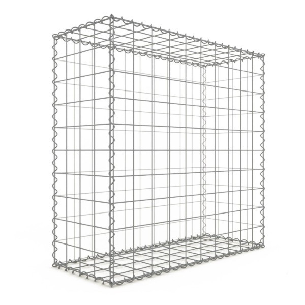 Gabion 100x100x40 cm fil 4mm maille 10x10 cm 5 faces sans 1 côté