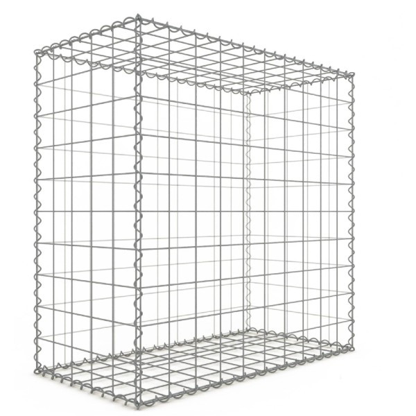 Gabion 100x100x50 cm fil 4mm maille 10x10 cm 5 faces sans dessous