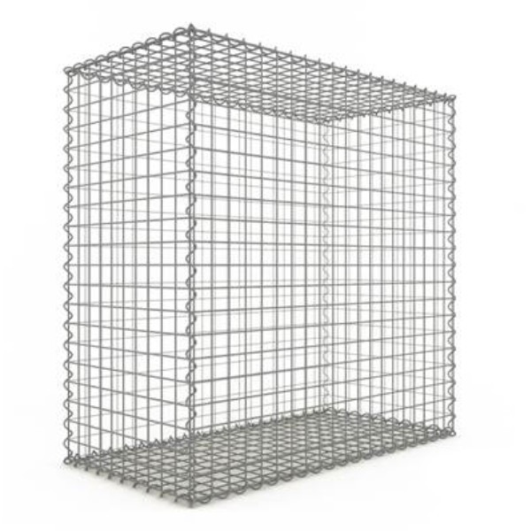 Gabion 100x100x50 cm fil 4mm maille 5x5 cm 5 faces sans 1 côté