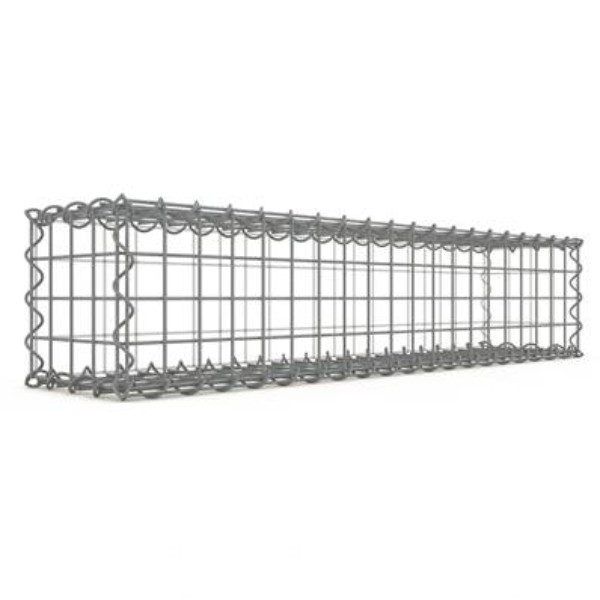 Gabion 100x20x20 cm fil 4 mm maille 5x5 cm 5 faces sans 1 côté