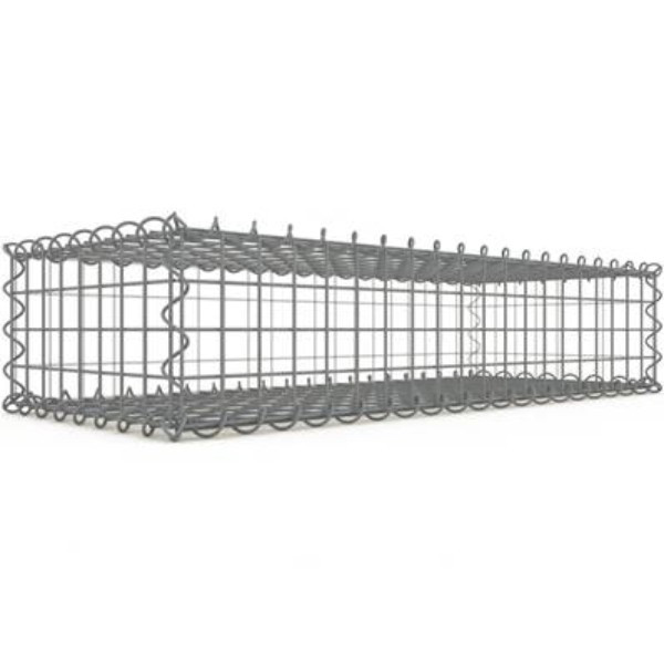 Gabion 100x20x40 cm fil 4 mm maille 5x5 cm 5 faces sans dessous