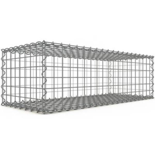 Gabion 100x30x40 cm fil 4 mm maille 5x5 cm 5 faces sans 1 côté