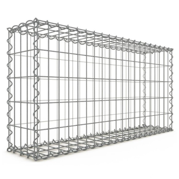 Gabion Rectangulaire 100x50x20 cm 4 faces fil 4 mm maille 5x10 cm