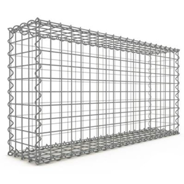 Gabion 100x50x20 cm fil 4 mm maille 5x5 cm 5 faces sans 1 côté