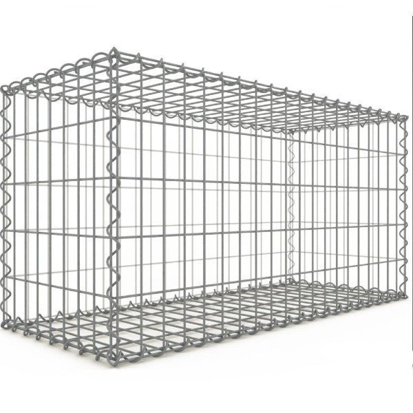 Gabion 100x50x40cm fil 4mm maille 5x10 et 10x10cm 5 faces sans dessous