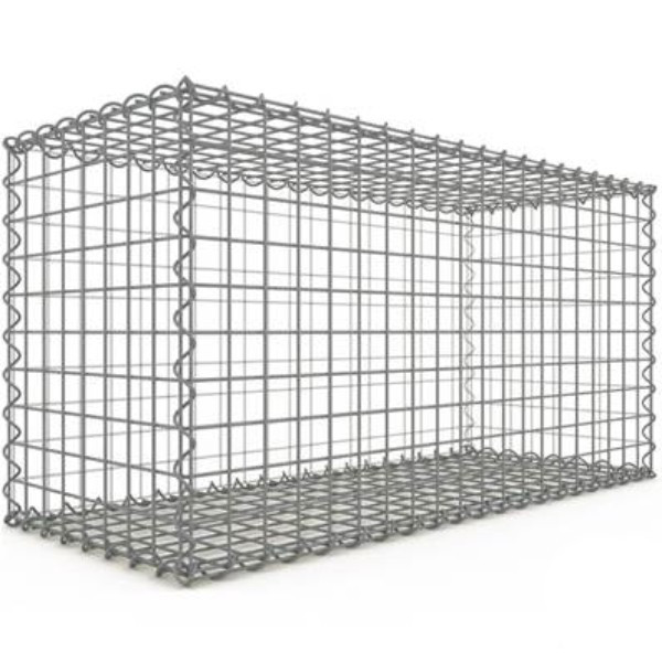 Gabion 100x50x40 cm fil 4 mm maille 5x5 cm 5 faces sans 1 côté