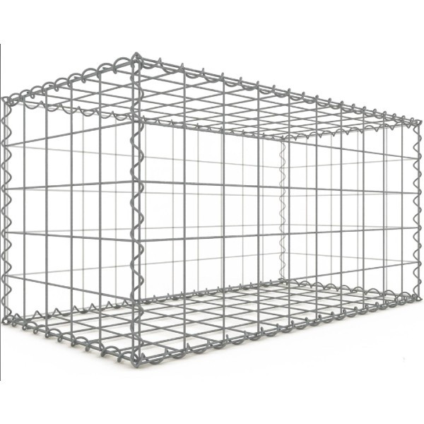 Gabion 150x50x50 cm fil 4,5mm maille 10x10 cm 5 faces sans 1 côté