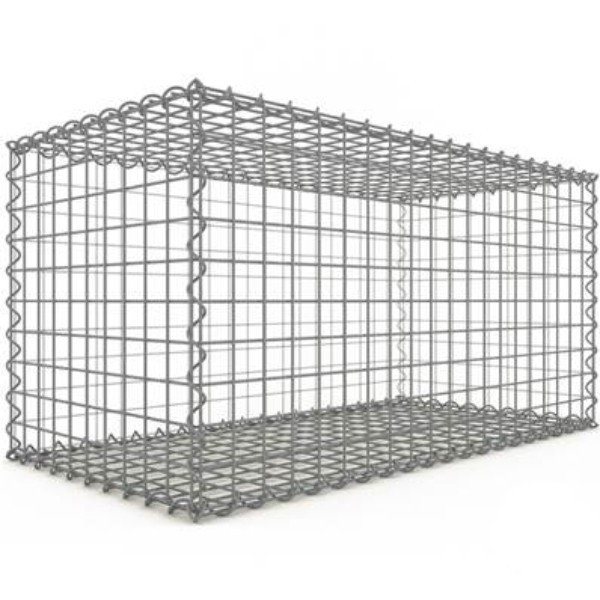 Gabion 100x50x50 cm fil 4 mm maille 5x5 cm 5 faces sans dessous