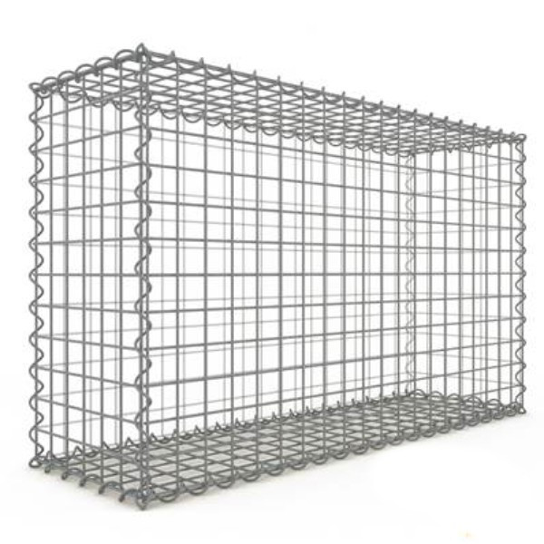 Gabion 100x60x30 cm fil 4mm maille 5x5 cm 5 faces sans dessous