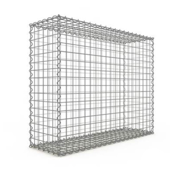 Gabion 100x80x30 cm fil 4mm maille 5x5 cm 5 faces sans 1 côté