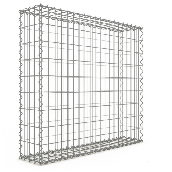 Gabion 100x90x20 cm fil 4 mm maille 5x10 et 10x10 cm 4 faces