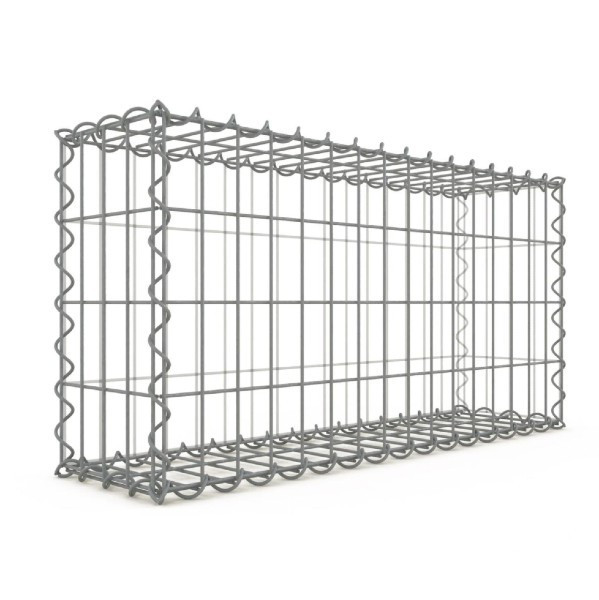 Gabion 200x100x50cm fil 4,5mm maille 5x10 et 10x10cm sans 1 côté