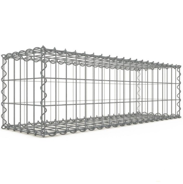 Gabion 200x50x30 cm fil 4mm maille 5x10 et 10x10cm 5 faces sans 1 côté