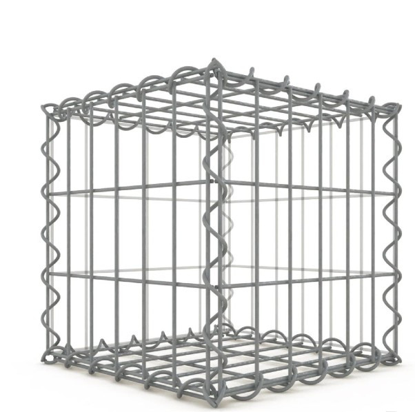 Gabion Cubique 30x30x30 cm 4 faces fil 4 mm maille 5x10 et 10x10 cm