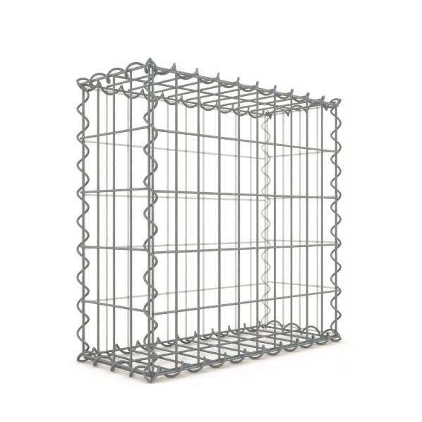 Gabion 50x50x20 cm fil 4 mm maille 5x10 et 10x10 cm 4 faces