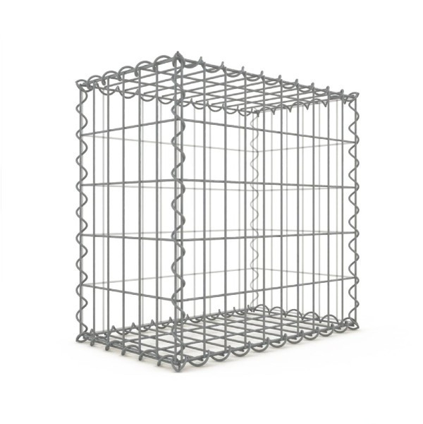 Gabion 50x50x30 cm fil 4 mm maille 5x10 et 10x10 cm 4 faces