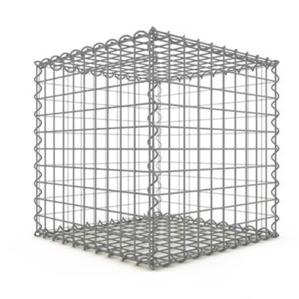 Gabion 50x50x50 cm fil 4 mm maille 5x5 cm 5 faces sans dessous