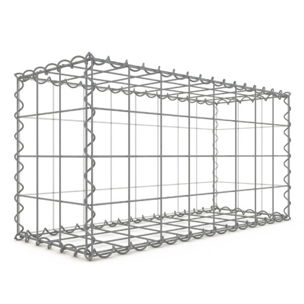 Gabion 80x40x30 cm fil 4 mm maille 10x10 cm 5 faces sans dessous