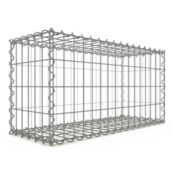 Gabion Rectangulaire 80x40x30 cm 4 faces fil 4 mm maille 5x10 cm