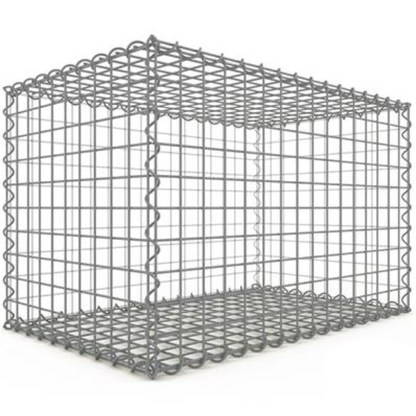 Gabion 80x50x50 cm fil 4 mm maille 5x5 cm 5 faces sans dessous