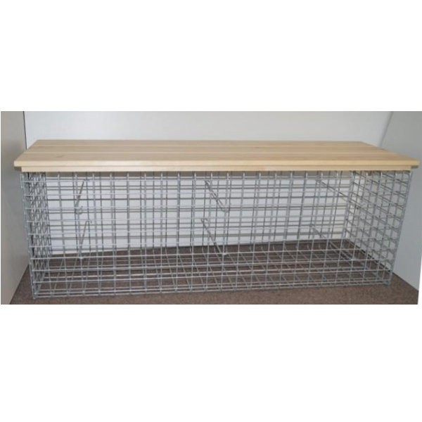 Banc en gabion - 92 x 42 x 32 cm