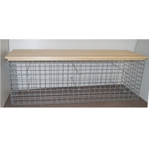 Banc en gabion - 92 x 42 x 32 cm