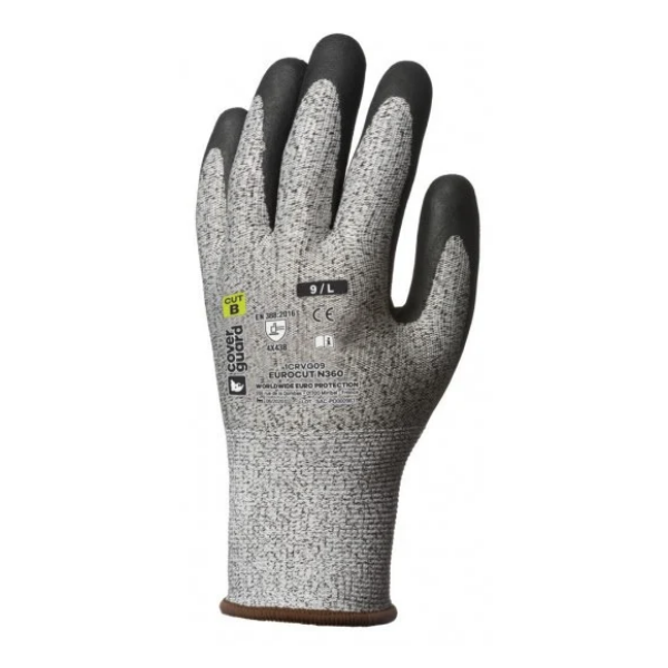 Gants Anti-Coupure Cut B Coverguard Eurocut 1CRVG N360, Lot de 5