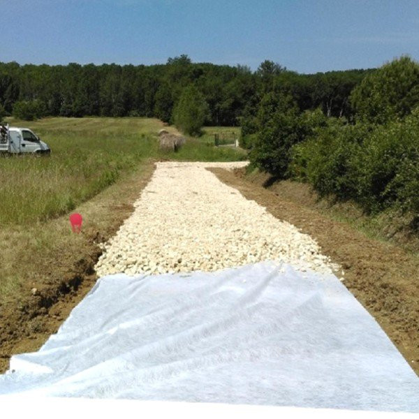 Toile Géotextile Non Tissée 100 G/m² - 2,25 X 3 M (6,75 M²) - Drainage, Anti-Mauvaises Herbes & Renfort Sol