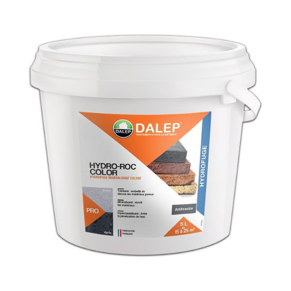 Hydrofuge Minéralisant Coloré Dalep Hydro-Roc Color Brun Orangé 5L 