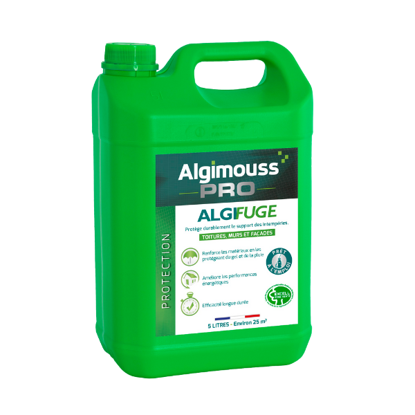 Hydrofuge Toiture, Murs et Façades AlgiFuge, 5 litres