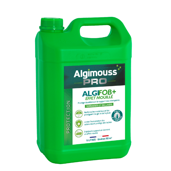 Imperméabilisant Terrasses et Dallages AlgiFob+ Effet Mouillé, 5 l