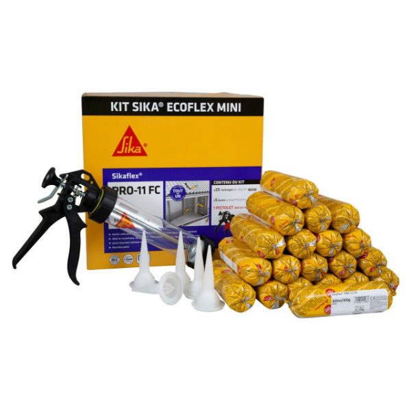 Kit Mastic colle Sika Ecoflex Pro 11 FC Mini Gris, 20x300ml