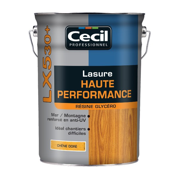 Lasure Haute Performance pour Extérieur Cecil LX5 30+ Chêne Doré 1L