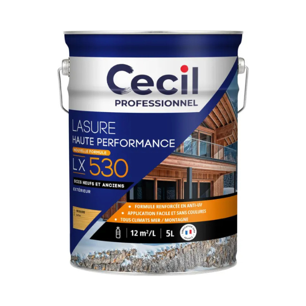 Lasure Haute Performance pour Extérieur Cecil LX5 30 Incolore 5L
