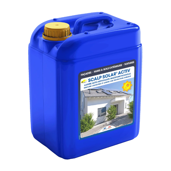 Lasure pour Toitures, Façades et Murs Scalp Solar'Activ, Bidon de 5L