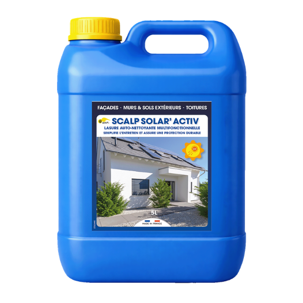 Lasure pour Toitures, Façades et Murs Scalp Solar'Activ, Bidon de 5L