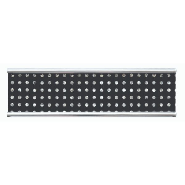 Frise Carrelage Diamant Noire Verre Alu LI05, Listel 4,2 x 60 x 0,8 cm