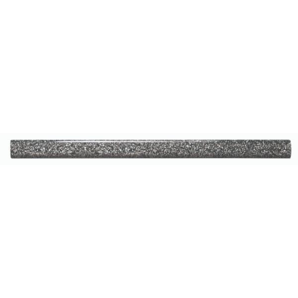 Frise Carrelage Paillette Anthracite Verre Alu LI27, Listel 1 x 60 x 1 cm