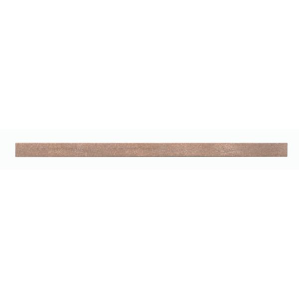 Frise Carrelage Marron Verre Alu LI43, Listel 0,8 x 60 x 0,8 cm