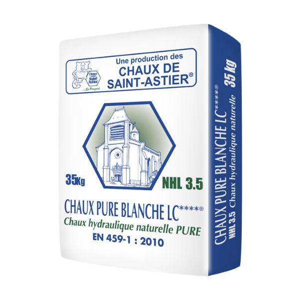Chaux pure blanche LC Saint Astier  - NHL 3,5 - Sac de 35 kg