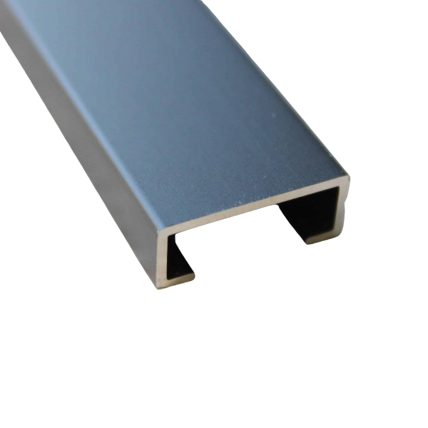 Listel Aluminium 8 x 10 mm x 2,5 m, Noir Mat