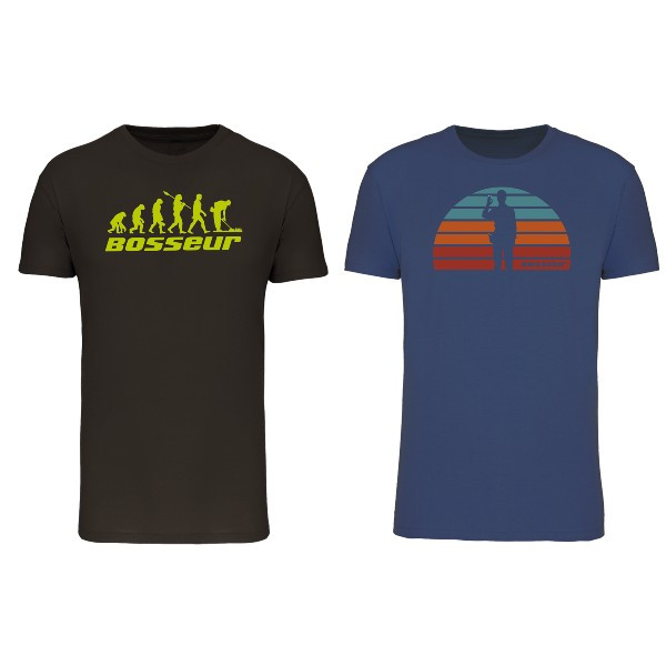 Lot de 2 Tee-Shirts Bosseur Evo. Nature