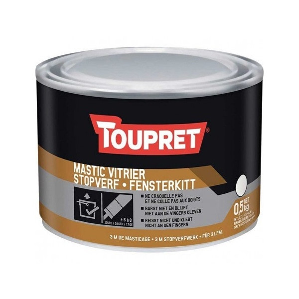 Mastic en Pâte Toupret Mastic Vitrier Blanc Pot 1 kg