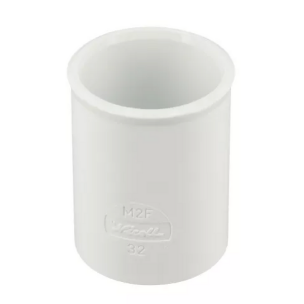 Manchon PVC à Coller NF Femelle-Femelle Nicoll M2FB Blanc, ⌀32mm