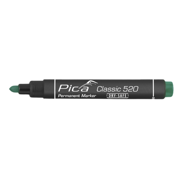 Marqueur Permanent Pica Classic 520/36 Vert, Lot de 10